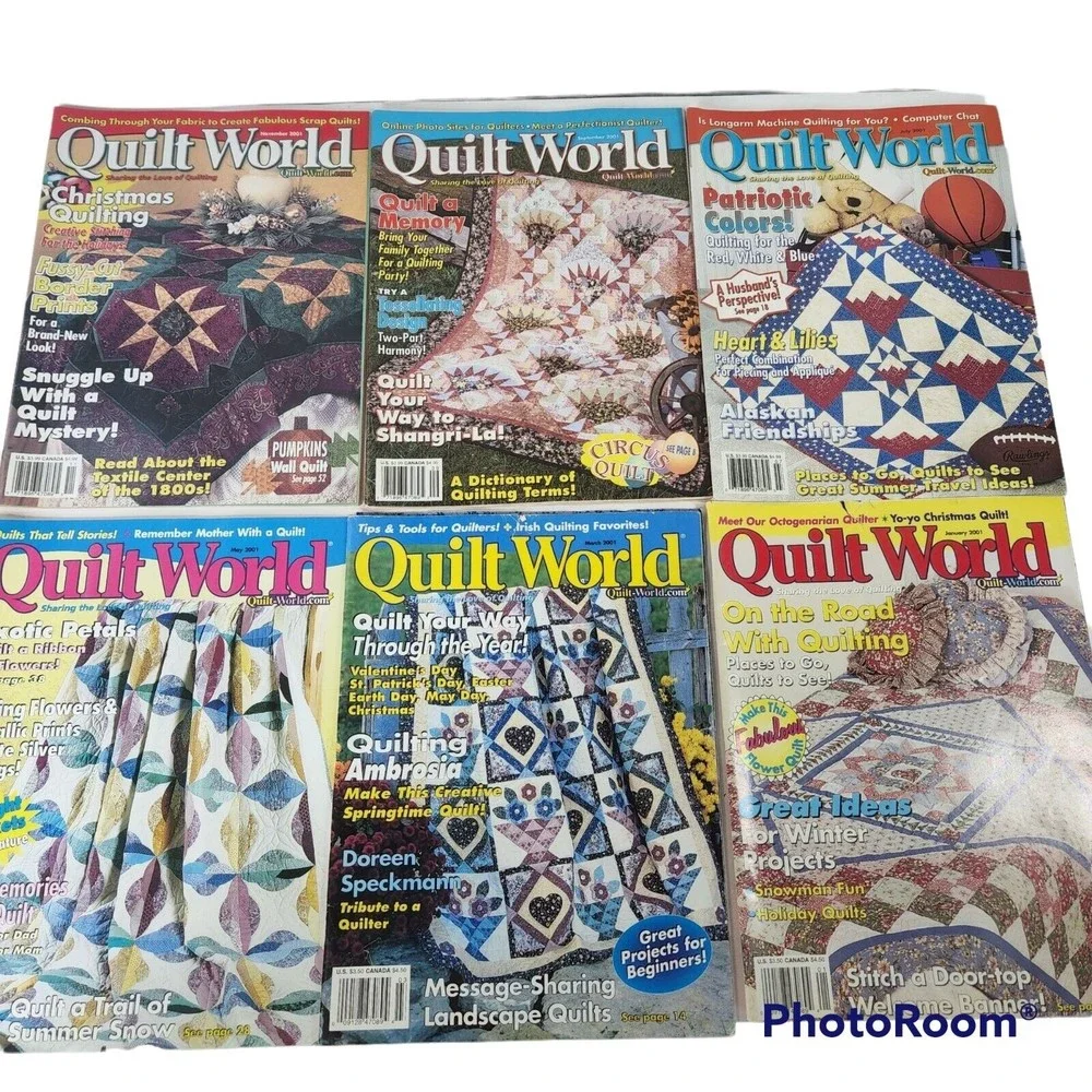 Vintage Quilt World Magazine Lot Of 15 - 2000, 2001, 2002